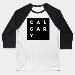 Calgary | Black square, white letters | Canada Baseball T-Shirt